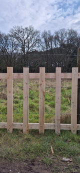 Natural Open Picket Fence Panels