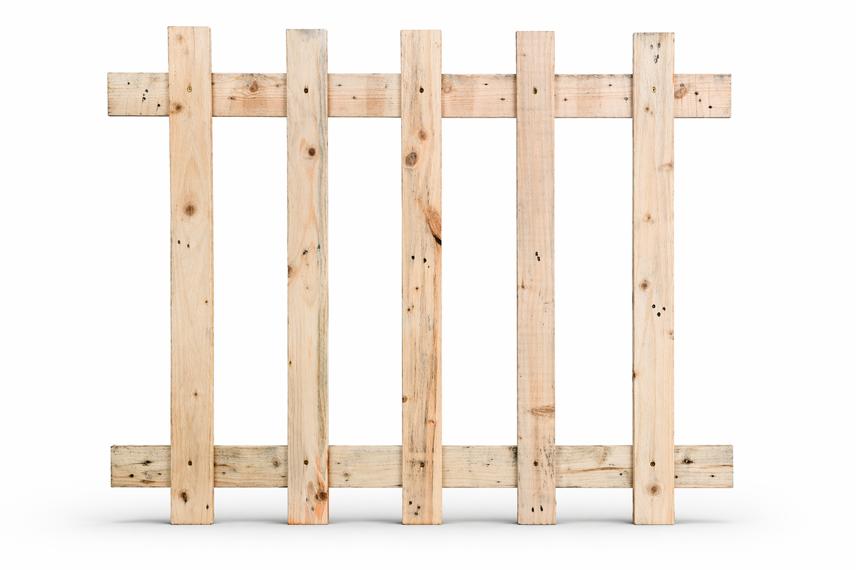 Natural Open Picket Fence Panels