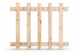 Natural Open Picket Fence Panels