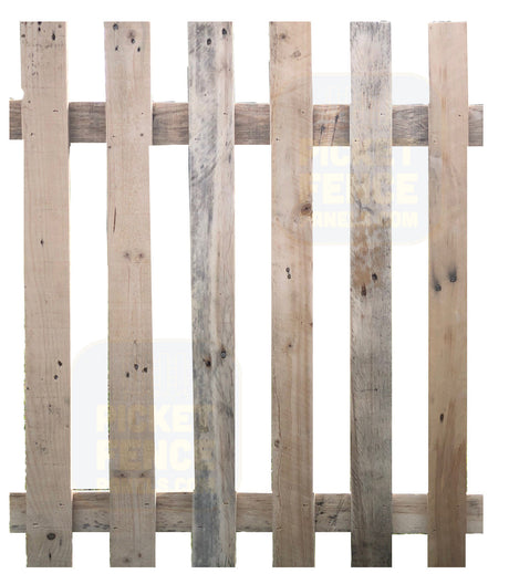 Natural Flat Top Picket Fence Panel
